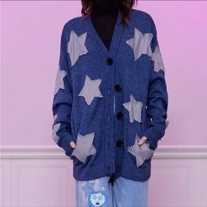 Coraline Patchwork Star Oversized Cardigan